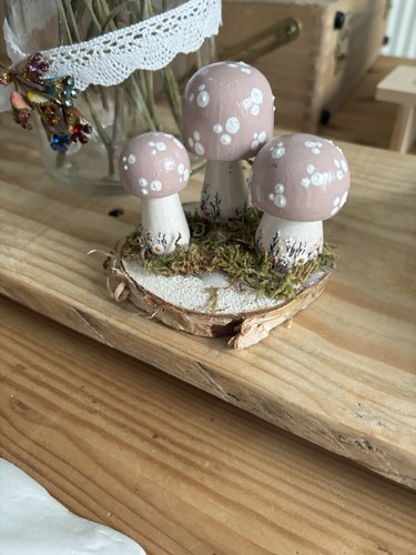 Toadstool fairy autumn shelf - fairy,