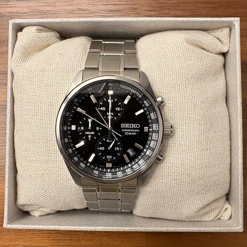 Seiko chronograph quartz black - quartz,