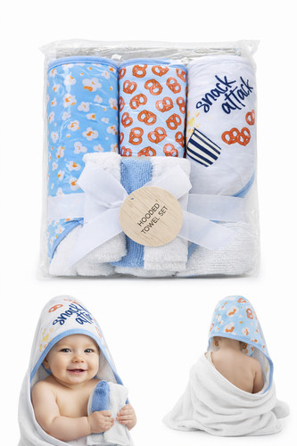 Baby hooded towel - baby, 6pc