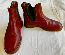 Vintage Dr Martens AirWair Reddish Brown Plain Welt  2976 Chelsea Boots Size UK8