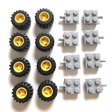 8 x LEGO Wheels Tyres Axles