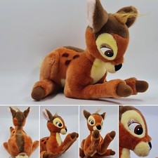 Disneyland Walt Disney World Plush Bambi Stuffed Animal Vintage 1980s Eur Disney