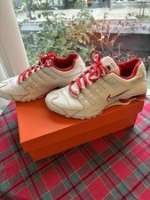 Nike Shox NZ Women’s Trainers White/Red Leather UK 6/Eu 40 Excellent Condition