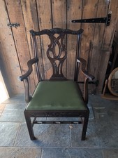 Antique Carved Mahogany Chair / Chippendale Style