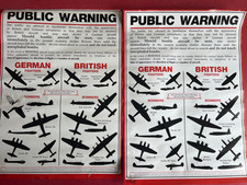 2 x World War 2 Public Warning