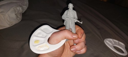Hand held painting palette - hand,