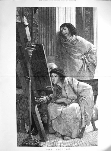 Original old antique print - original,