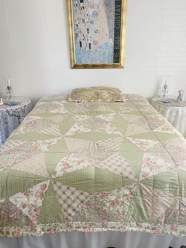 Vintage quilt sham cotton - vintage, 1