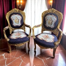 Pair Of Antique Giltwood &