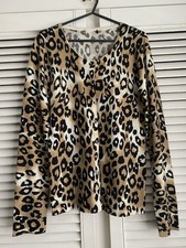 Leopard Print Cardigan Size 8