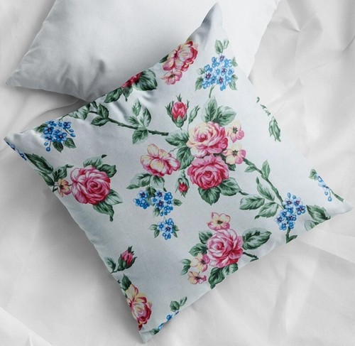 Vintage floral cushion - 16",