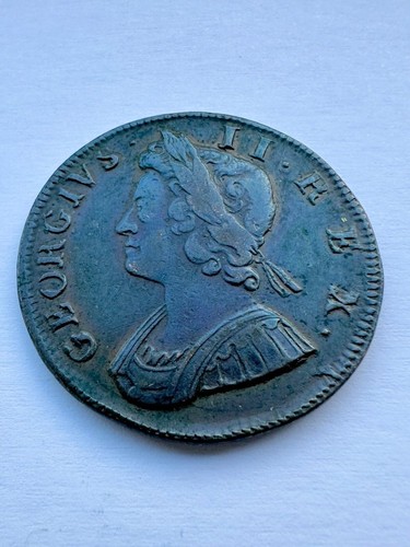 1734 half penny george ii - 1734,