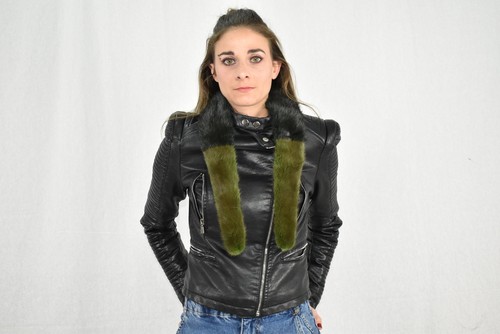 Mink fur collar green - fur, |