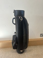 Stunning Vintage Black Leather Wilson Tour Golf Bag Collectors Item