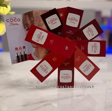 chanel rouge coco bloom lipstick sample card 8 x 0.03g shades Colours.