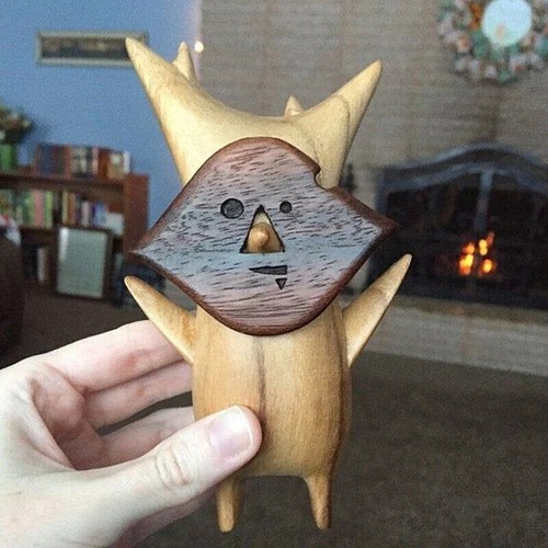 Wooden korok statue - statue, handicraft