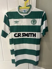 Celtic 1987-88 Retro Centenary 1988 CR Smith Football Shirt MEDIUM White / Green
