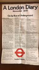 Original London Transport Diary Poster November 1979