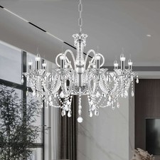 10-Arms Clear Chandelier