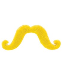 Handlebar moustache yellow - handlebar, in
