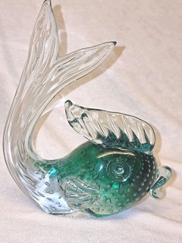 Art glass fish sculpture - ,