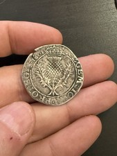 Scotland, 1601 AR Thistle Merk, James VI, Strong Strike, Good Fine, Rare