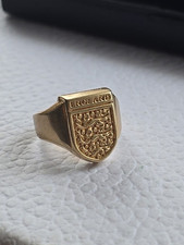  RARE 9ct Gold England 3 Lions  Ring Super Heavy 