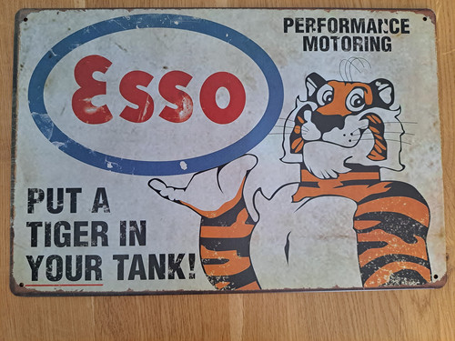 Esso tin sign performance - sign,