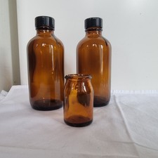 Vintage Amber Glass Apothecary
