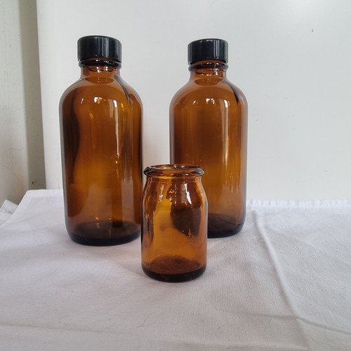 Vintage amber glass apothecary - vintage,