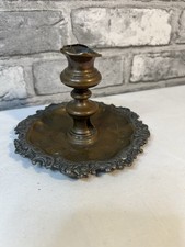 Antique Copper and Pewter Chamber Candlestick Candle Holder