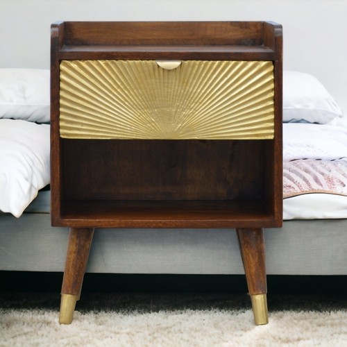 Gold sunrise bedside table - gold,