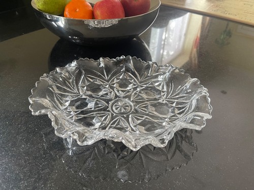 Vintage glass clear - glass, pressed