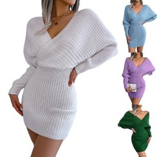 Womens Twist Cable Knitted V