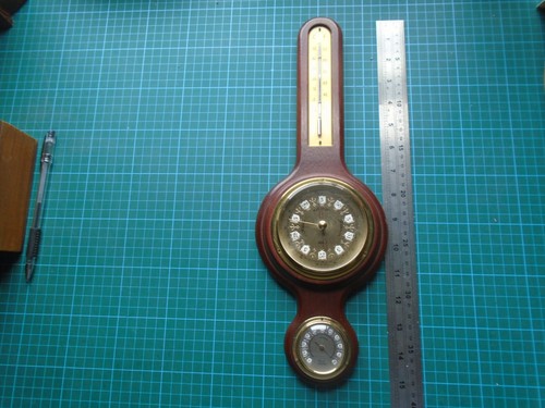 Wood banjo barometer - wood,