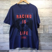 Barbour Int’l Blue Steve McQueen Collection Photo Print T Shirt Top Size XL VGC