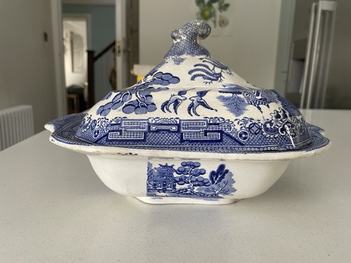 Willow pattern vintage - vintage, square