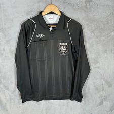 Umbro Official FA Referee Shirt Mens Medium Black