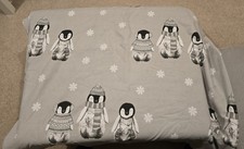 Matalan Grey Penguin Double Duvet Set