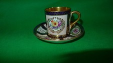 Paragon coffee cup can saucer blue & gold teacup fine bone china Queen Mary 1913