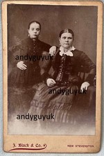 CABINET CARD RARE NEW STEVENSON LADIES BY BLACK & CO MOTHERWELL BELLSHILL PHOTO
