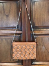 Zara Woman tan leather handbag shoulder bag