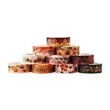 10x Fall Washi Tape Rolls Leaf