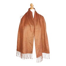 Brown Floral Cashmere-Blend