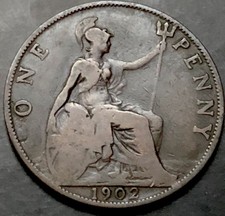 1902 LOW TIDE PENNY COIN-1d