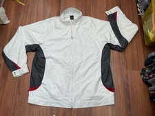 Vintage Nike Air Jordan White Grey Red Full Zip Track Jacket Size 3XL