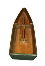 Handcrafted Wooden Row Boat Dinghy Rustic Cabin Lake House Wall Decor 23.5"