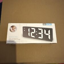 LED Mirror Alarm Clock GH0712L, HD Digital with Two Power Modes