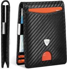 Mens Slim RFID Blocking Carbon