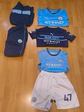 Assorted Boys Manchester Man City FC Football Kits Shirts Shorts Clothes